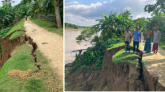 ঝুঁকিতে মনু নদীর প্রতিরক্ষা বাঁধ। নদীগর্ভে বিলীন হওয়ার আশঙ্কায় হাজারো পরিবার।